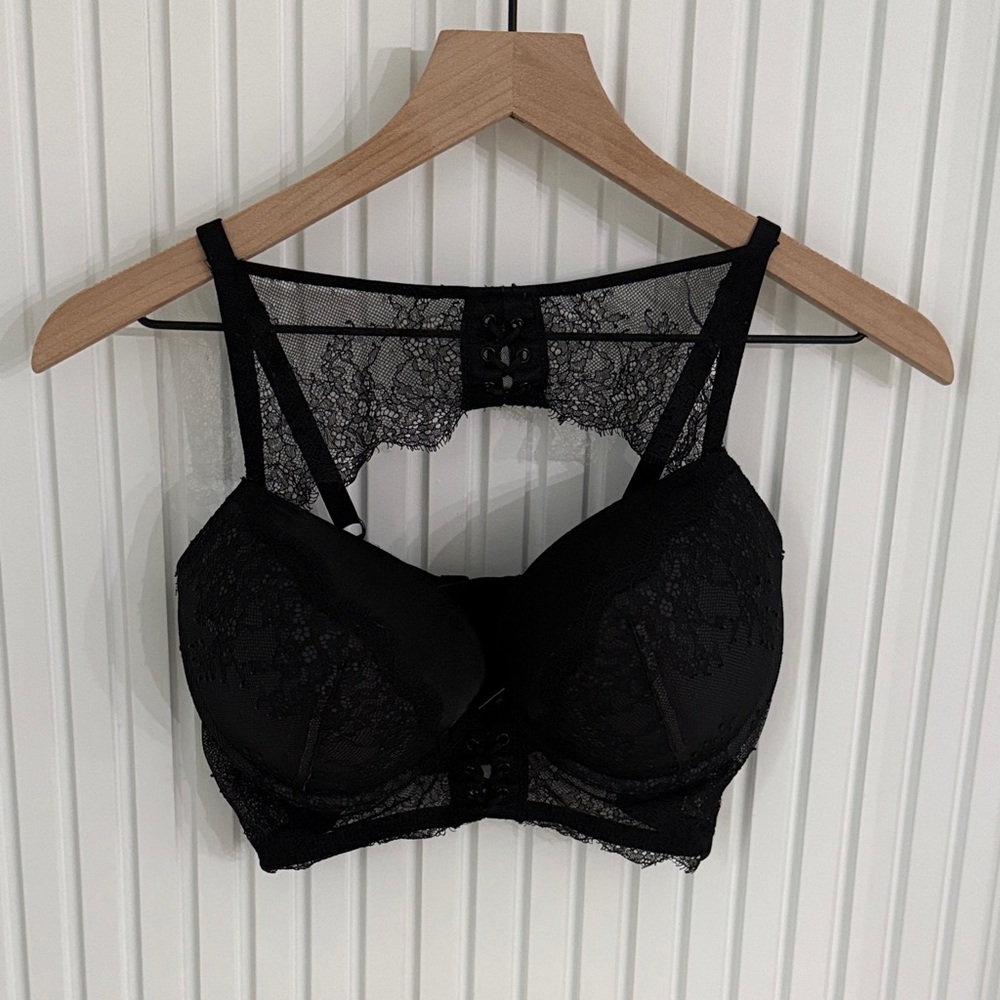 Sexy Victoria’s Secret Black Lace Bralette 36D